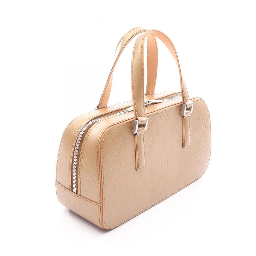 Louis Vuitton Shelton Monogram Matte Leather Handbag Beige